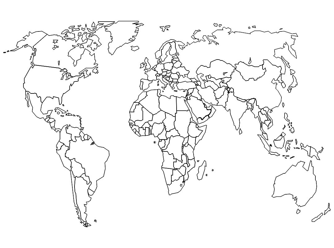 10 Best Large Blank World Maps Printable Printablee