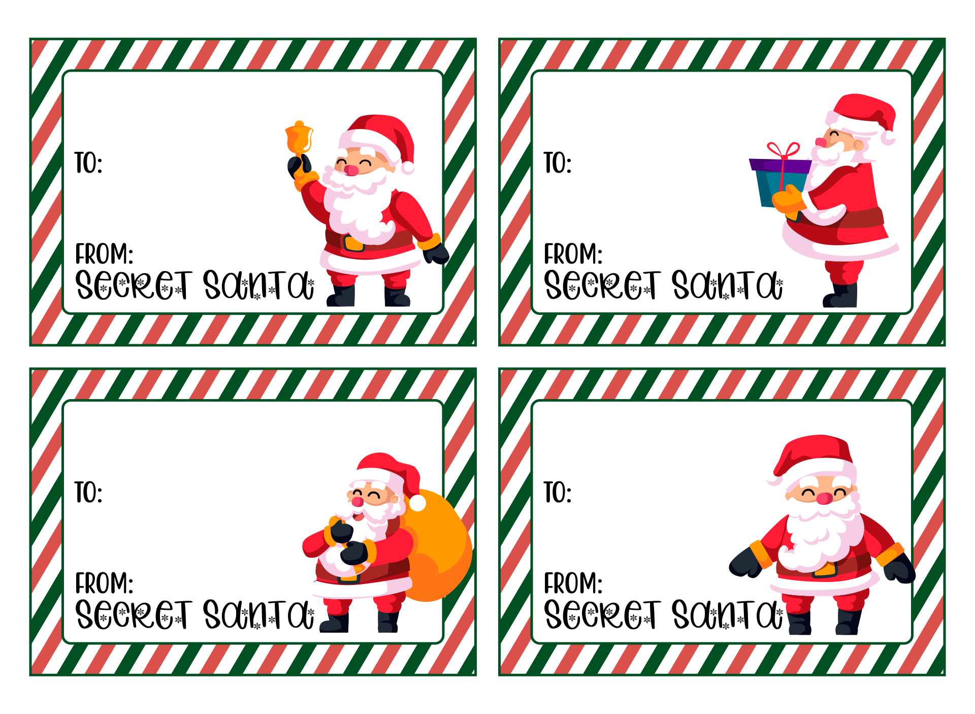 10 Best Free Printable Santa Gift Tags Christmas