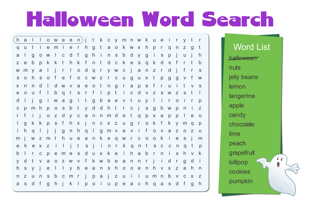 Printable Halloween Word Search Pages