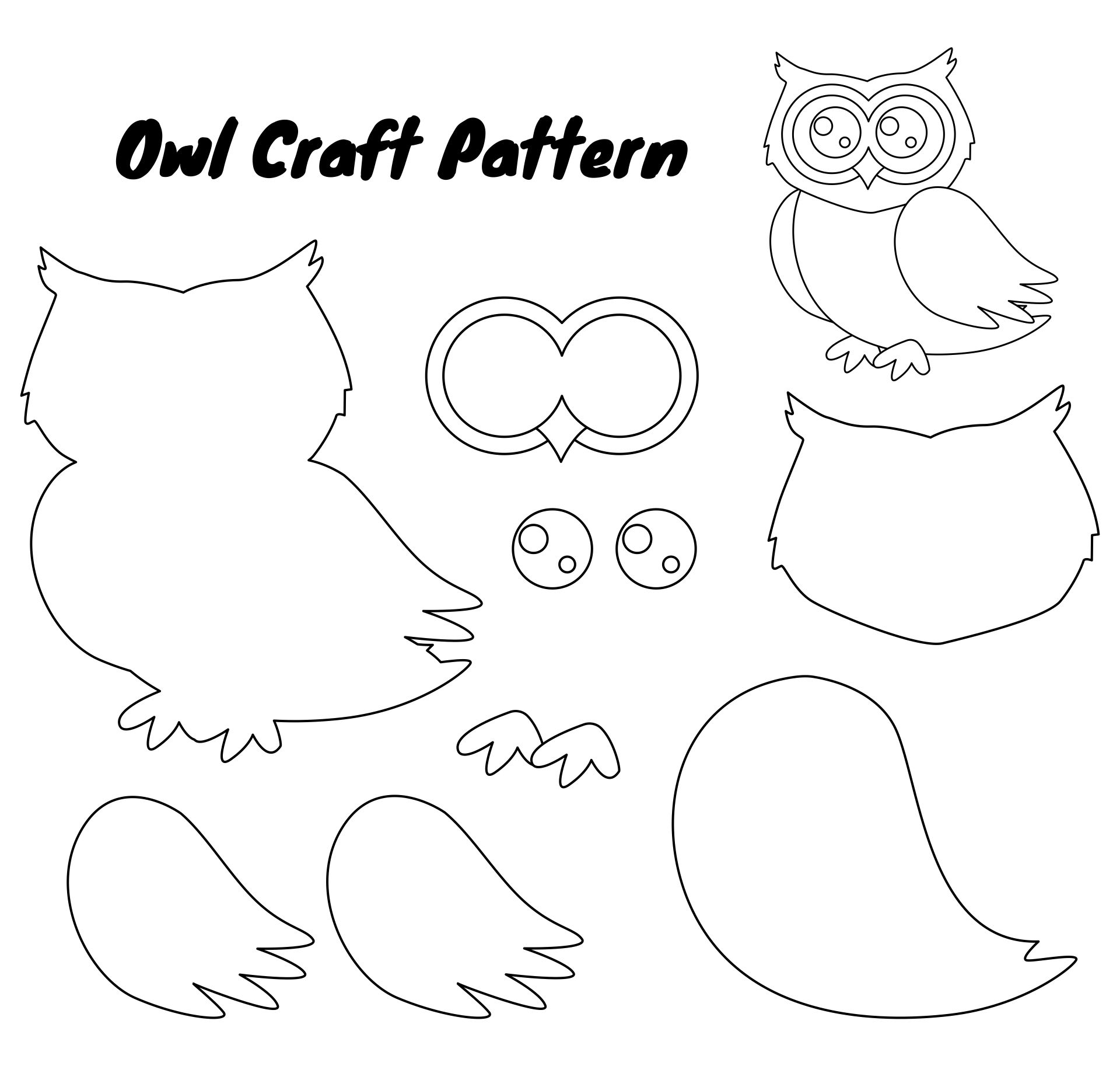 Printable Owl Cut Out Template
