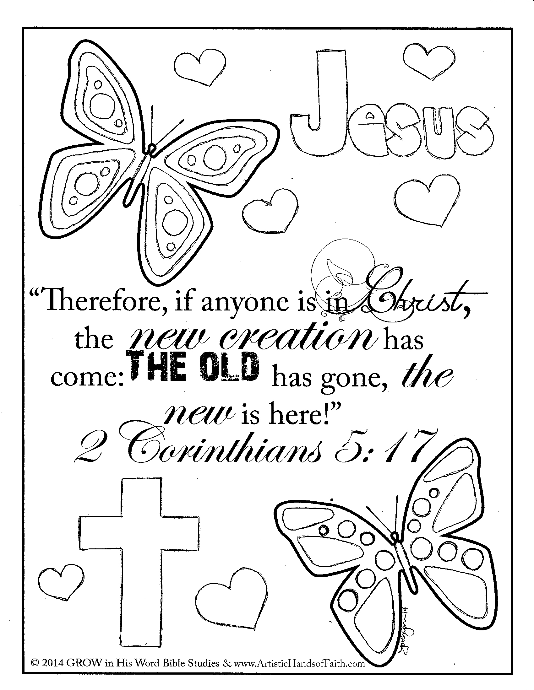 2 Corinthians 5 17 Coloring Page