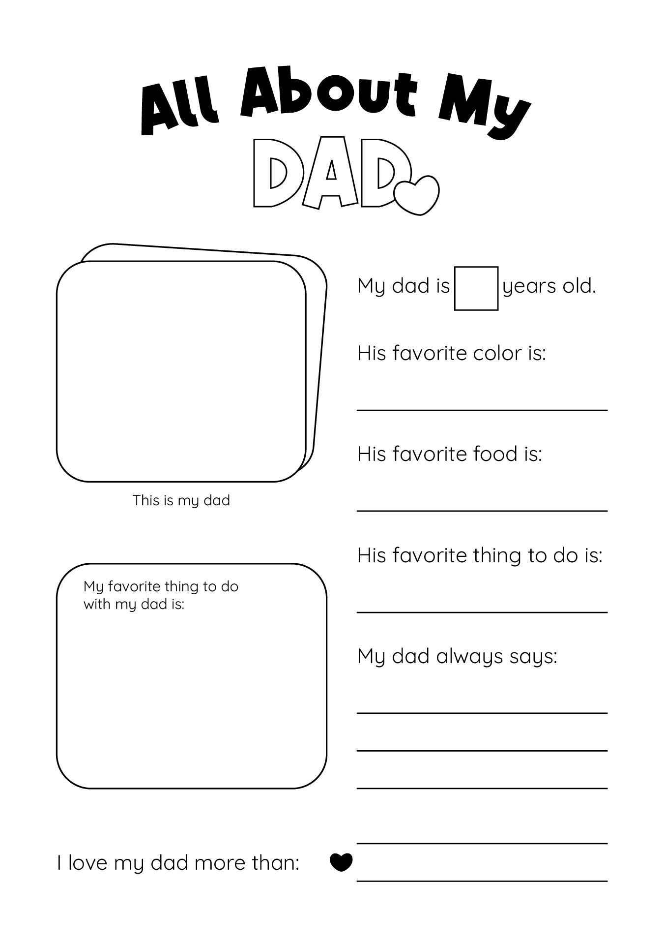 5 Best Free Printable All About My Dad PDF For Free At Printablee 5 Best Free Printable All About My Dad PDF For Free At Printablee