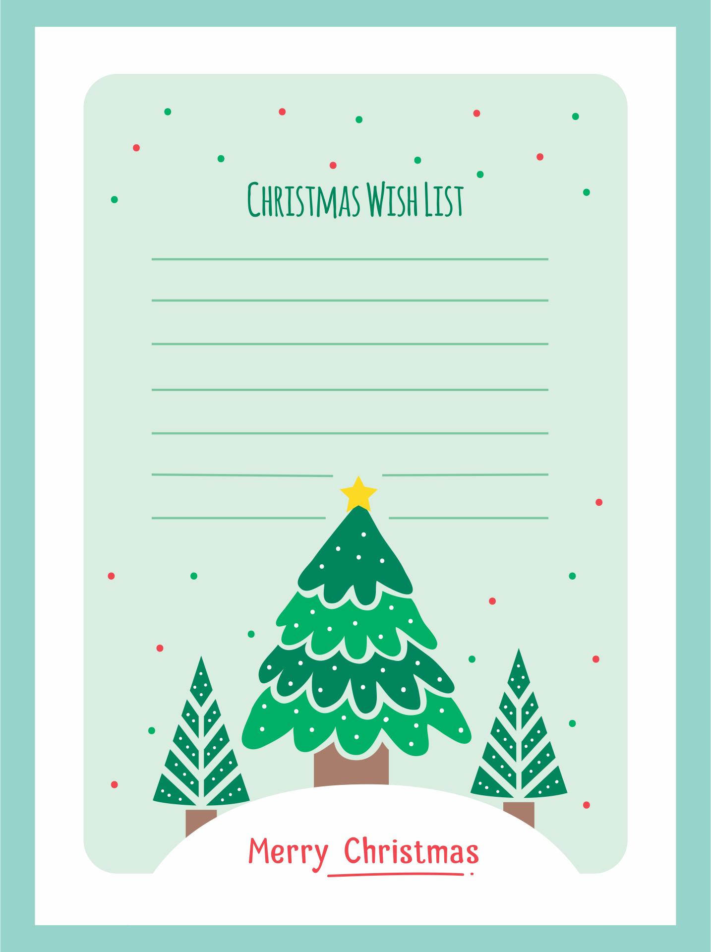 Printable Christmas Gift Wish List