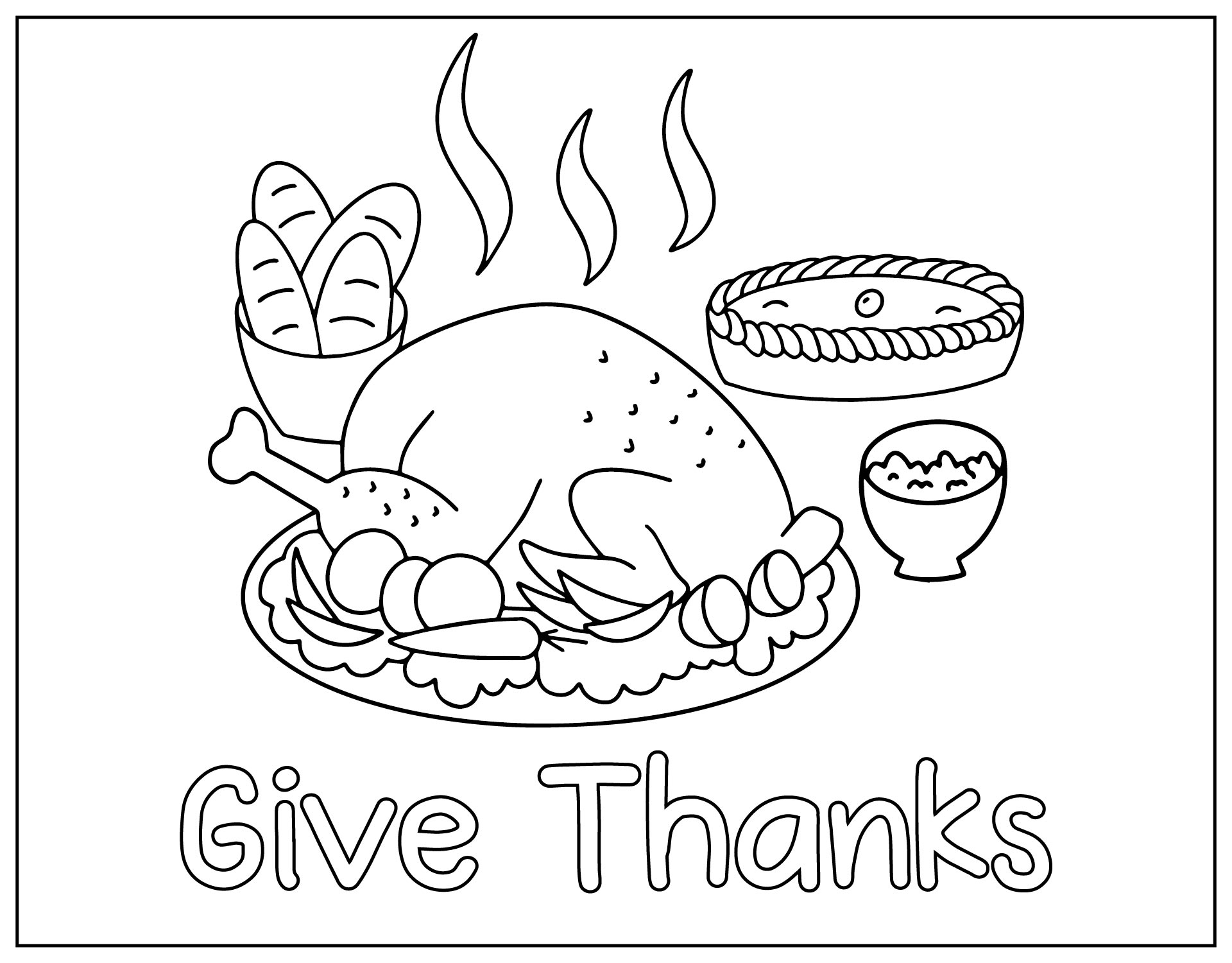 First Thanksgiving Coloring Worksheet