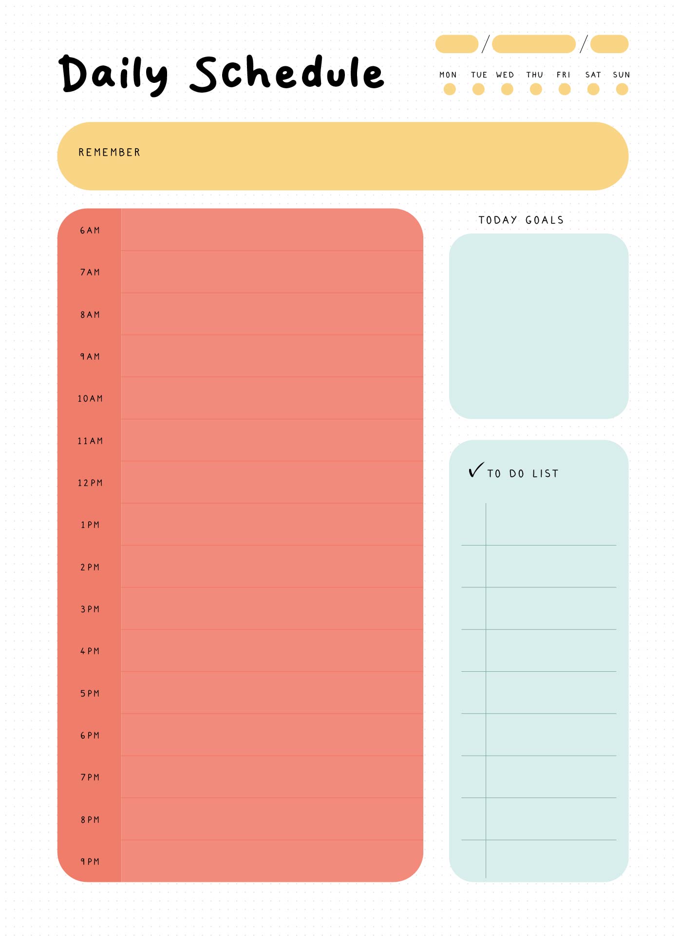 Daily Work Planner Printable