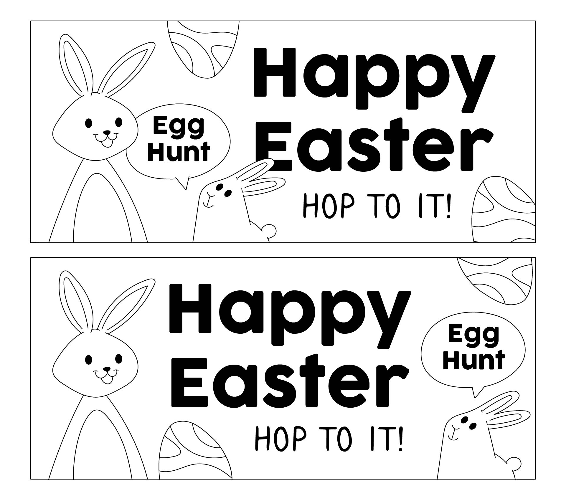 Printable Easter Egg Hunt Banner