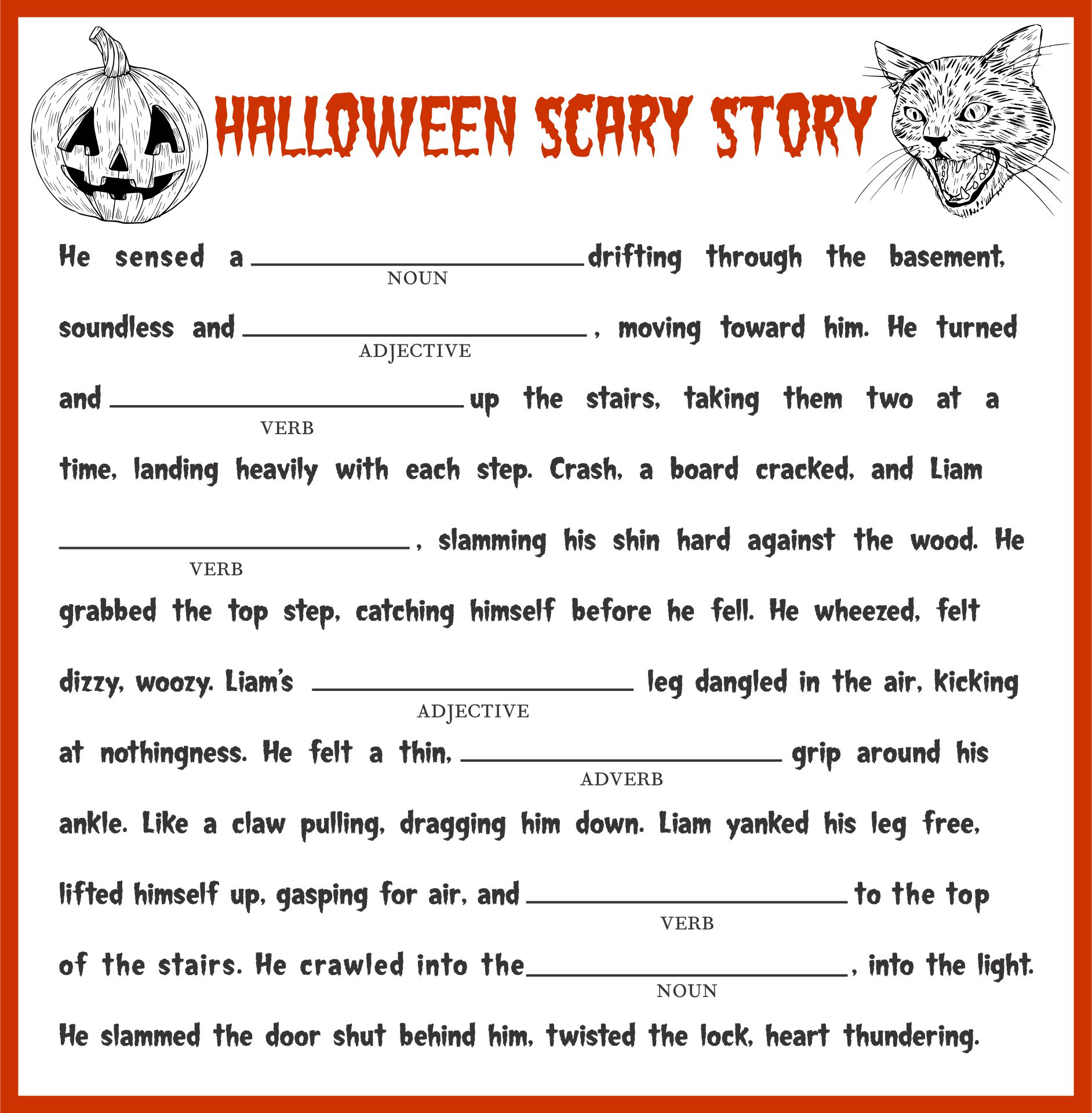 15 Best Halloween Mad Libs Story Printable PDF For Free At Printablee