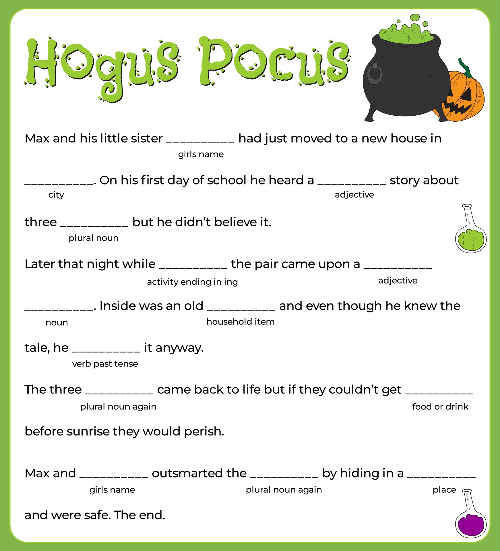 Printable Halloween Mad Libs printable-halloween-mad-libs