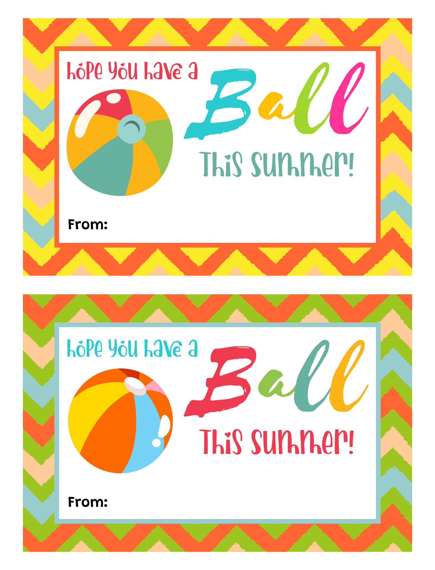 Hope You Have a Ball This Summer Printable