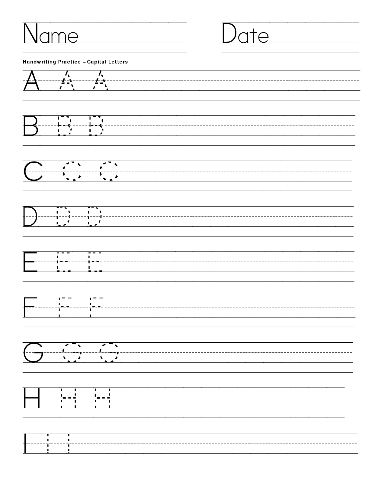 6 Best Images of Letter Writing Practice Printables ...