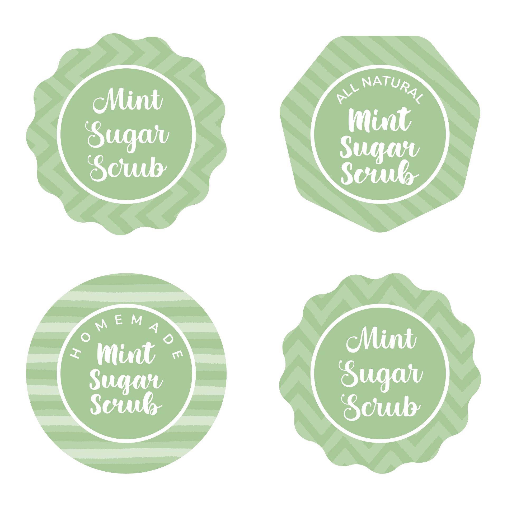 Mint Sugar Scrub Label Printable