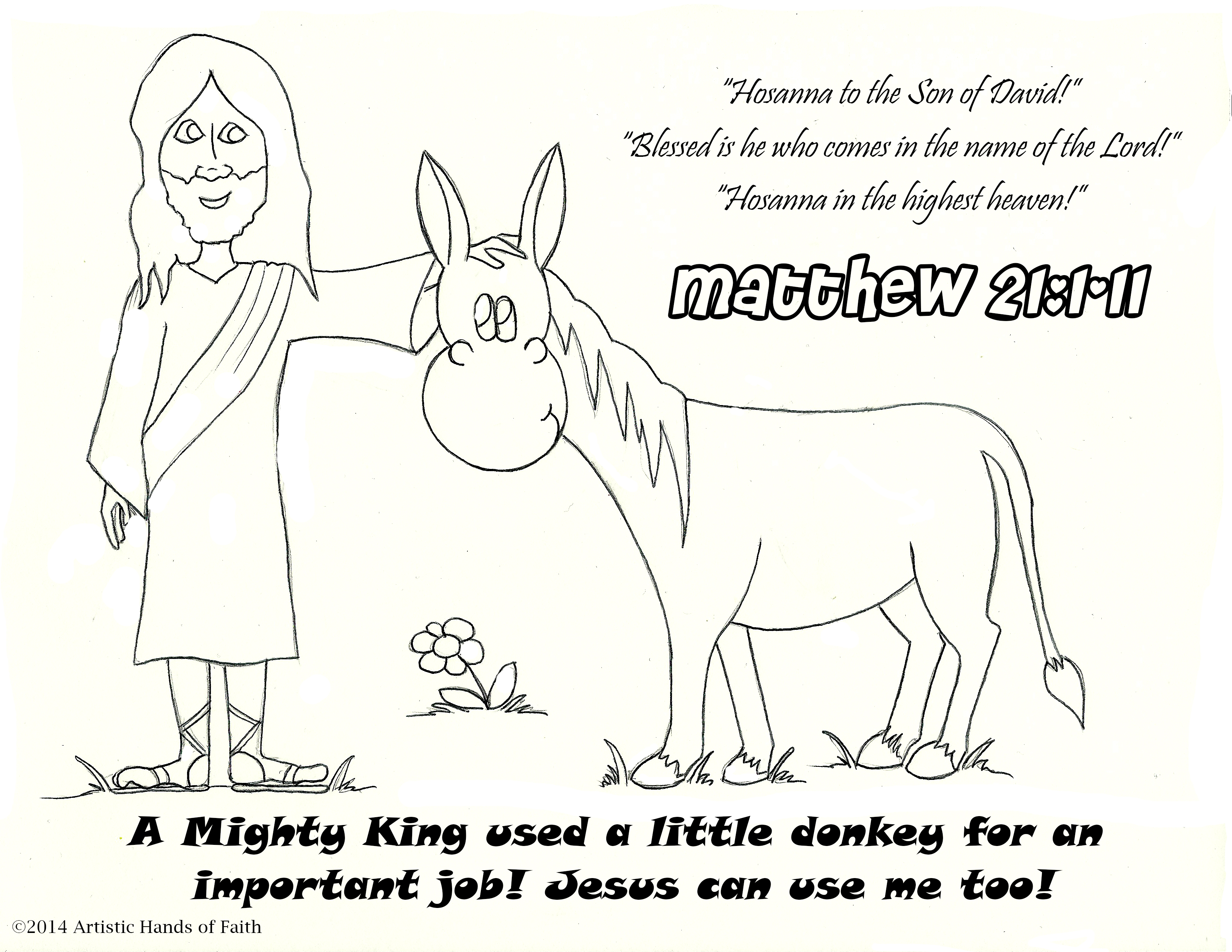 Palm Sunday Coloring Pages Printable Free