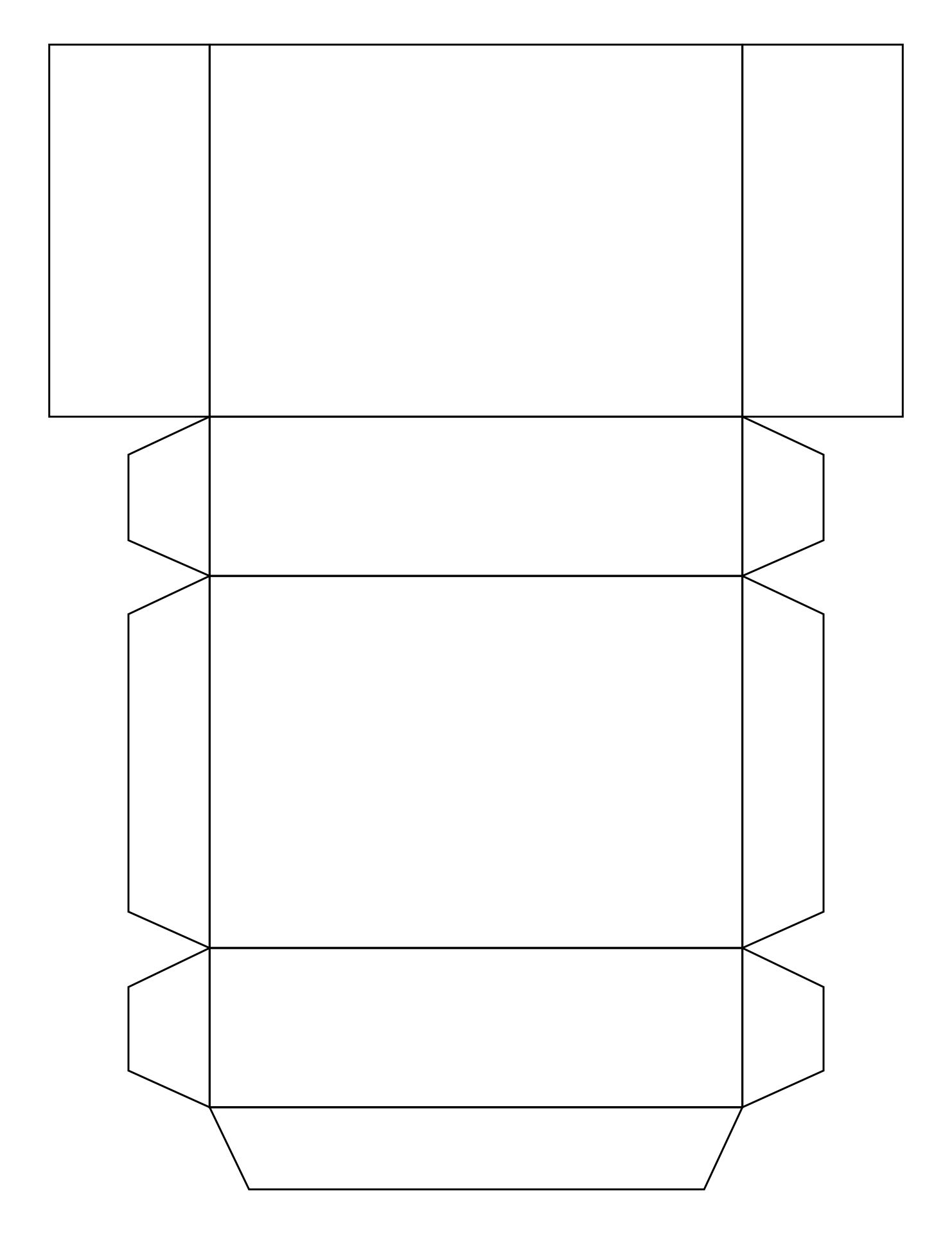 Paper Rectangle Box Template