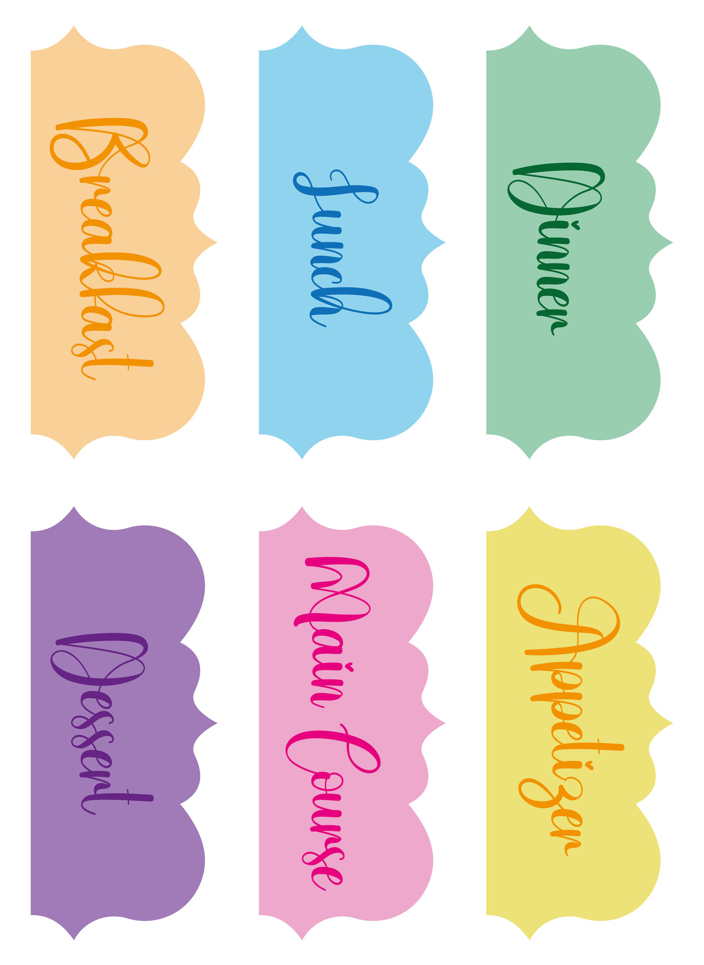  Printable Cookbook Divider Tabs