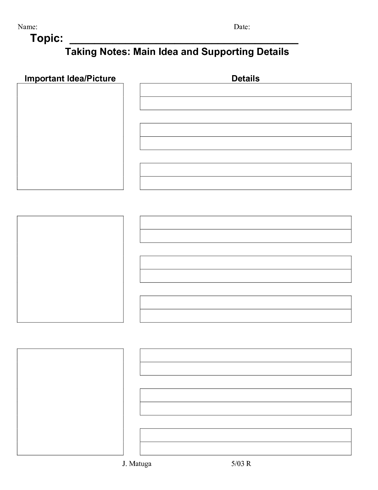 Printable Note Taking Paper - Printable World Holiday