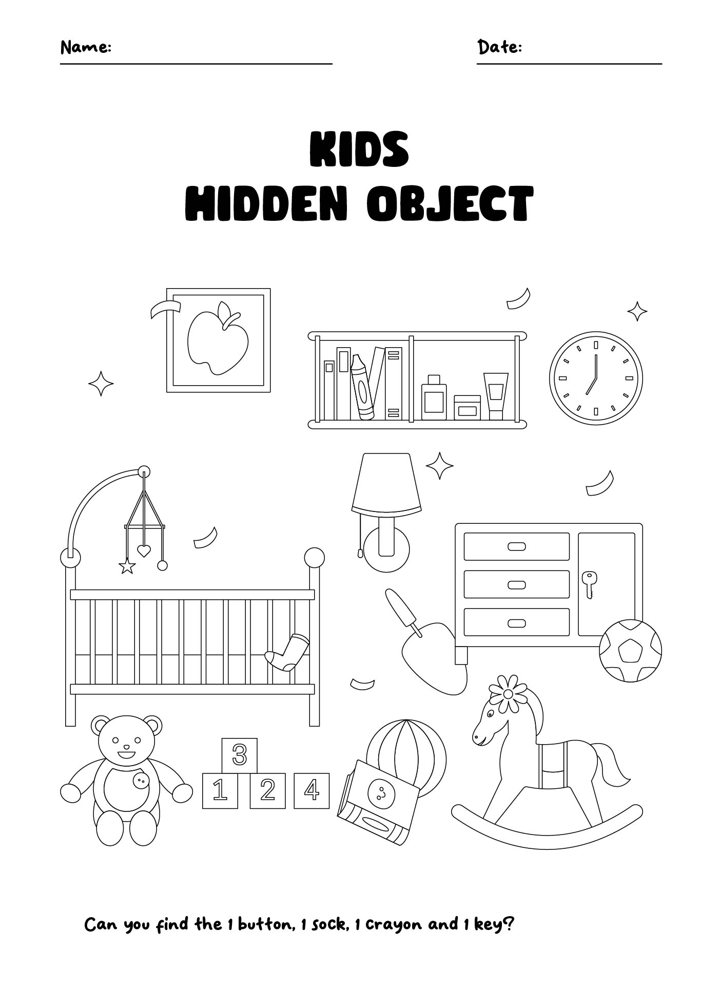 Hidden Object Games Printable Worksheets
