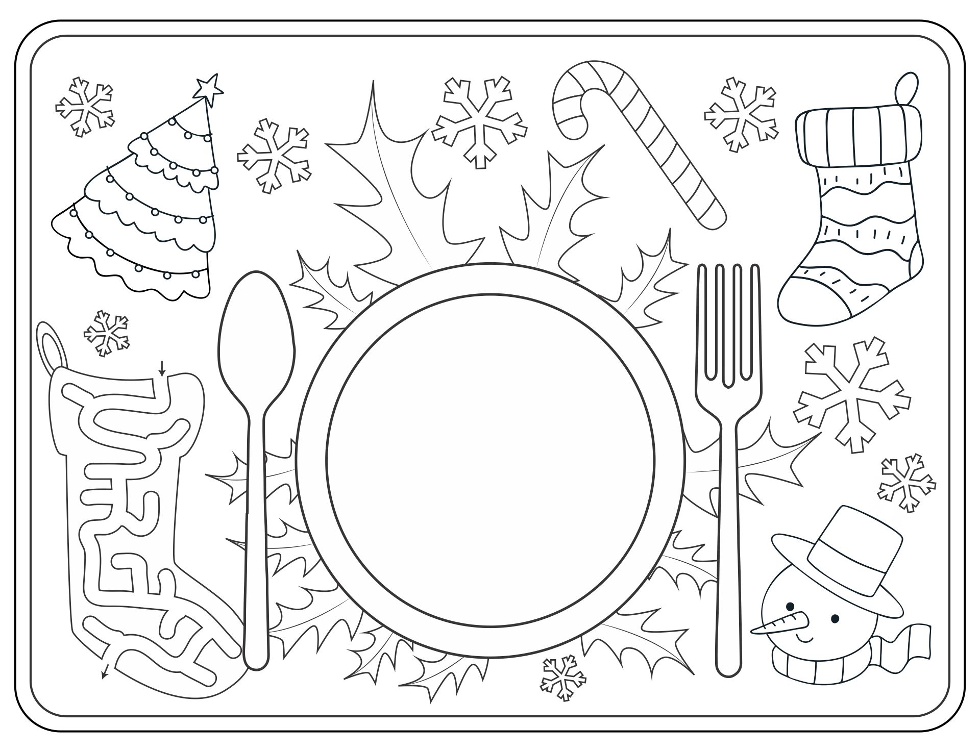 Printable Placemats for Kids to Color