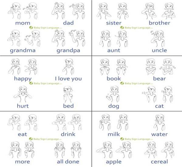 Baby Sign Language Chart Printable