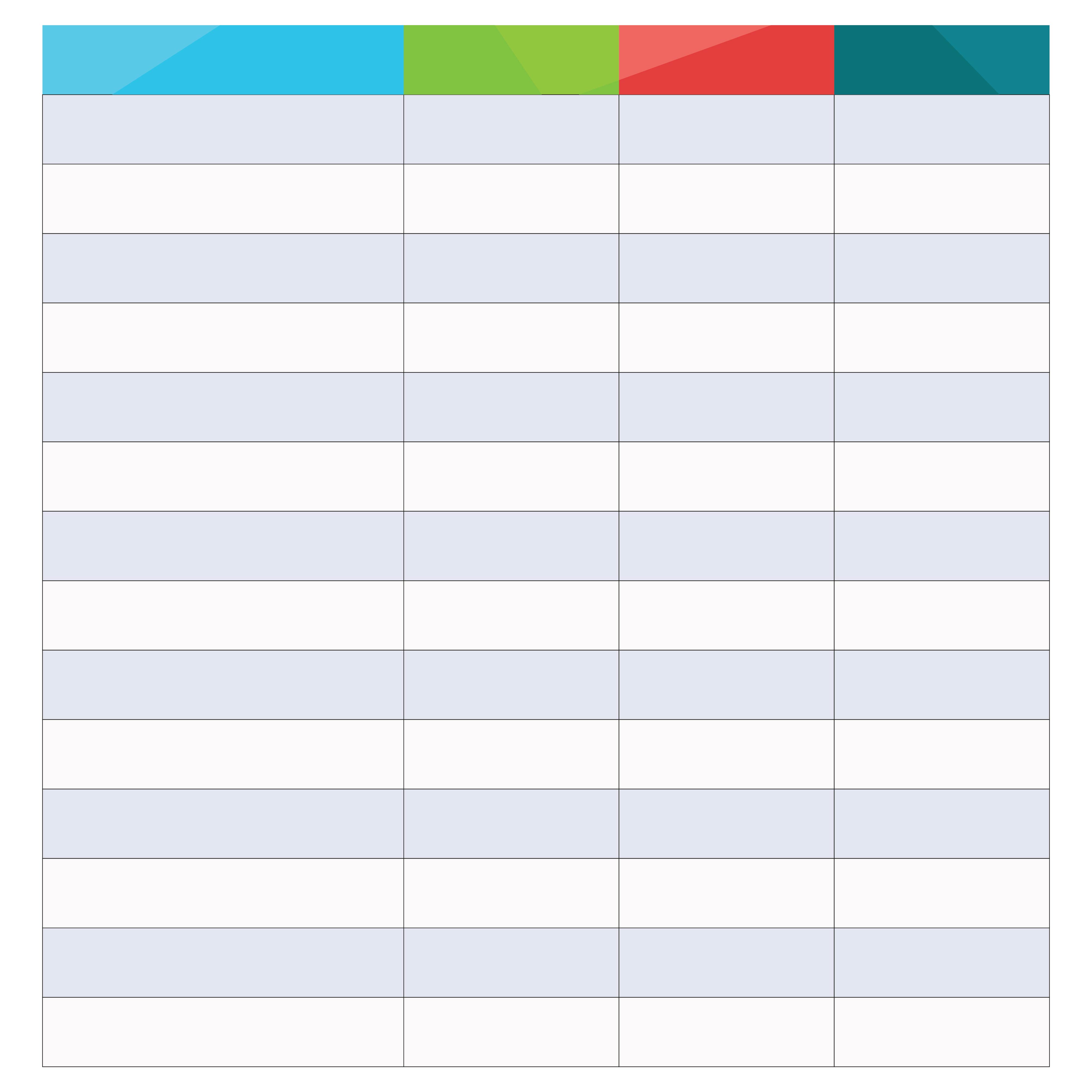 Free Printable Blank Spreadsheet