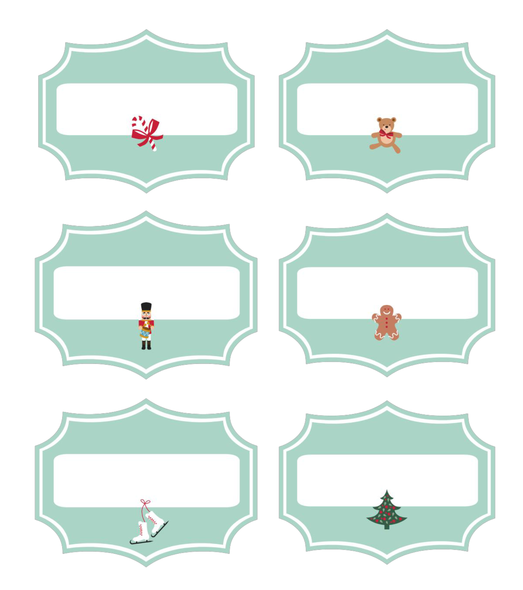 Printable Christmas Labels for Food