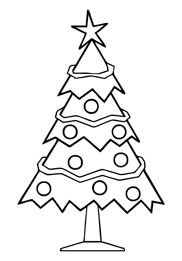 Coloring Christmas Tree Clip Art