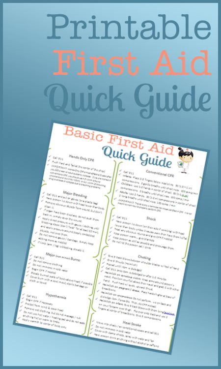 First Aid Guide Printable