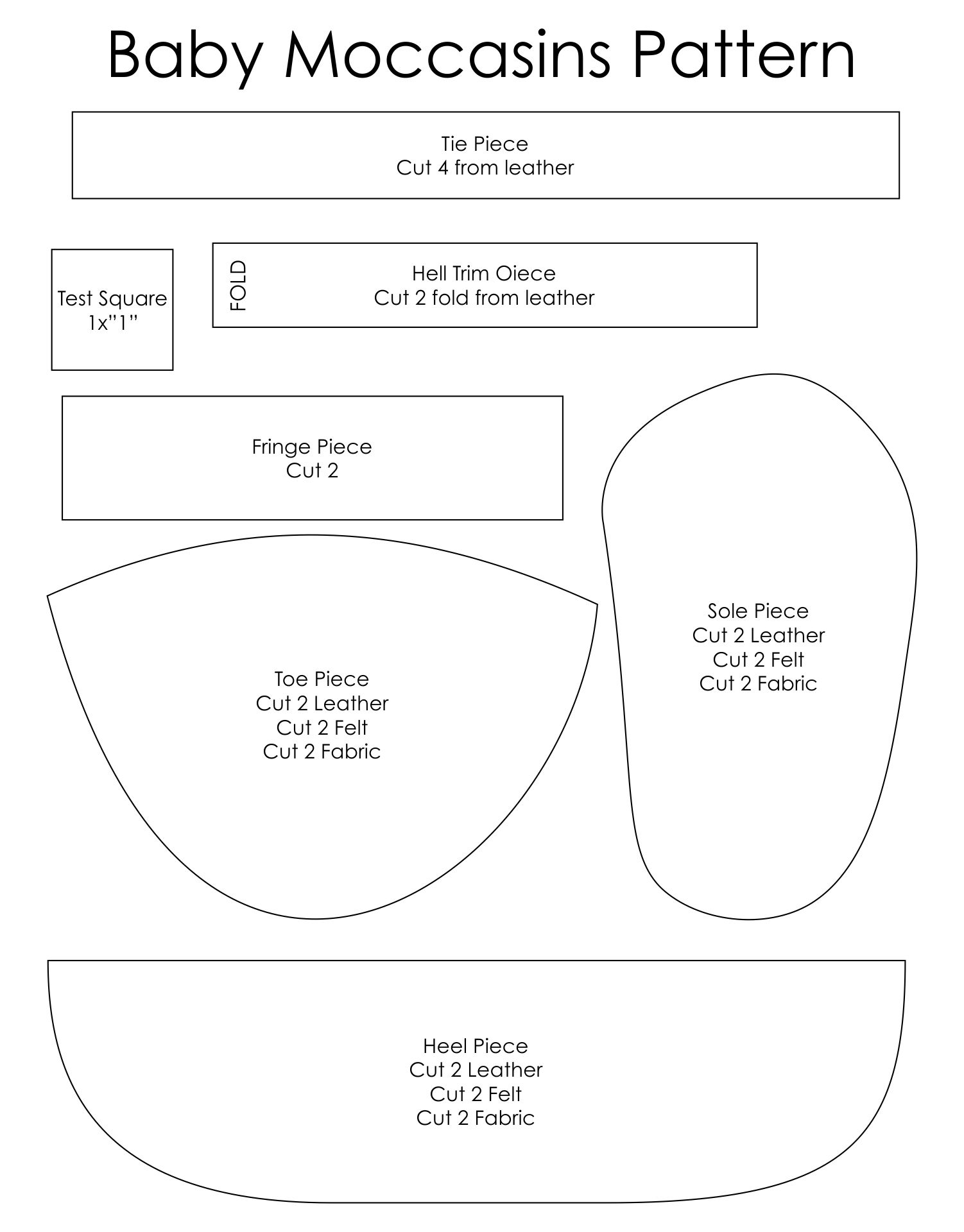 Baby Moccasin Pattern Printable