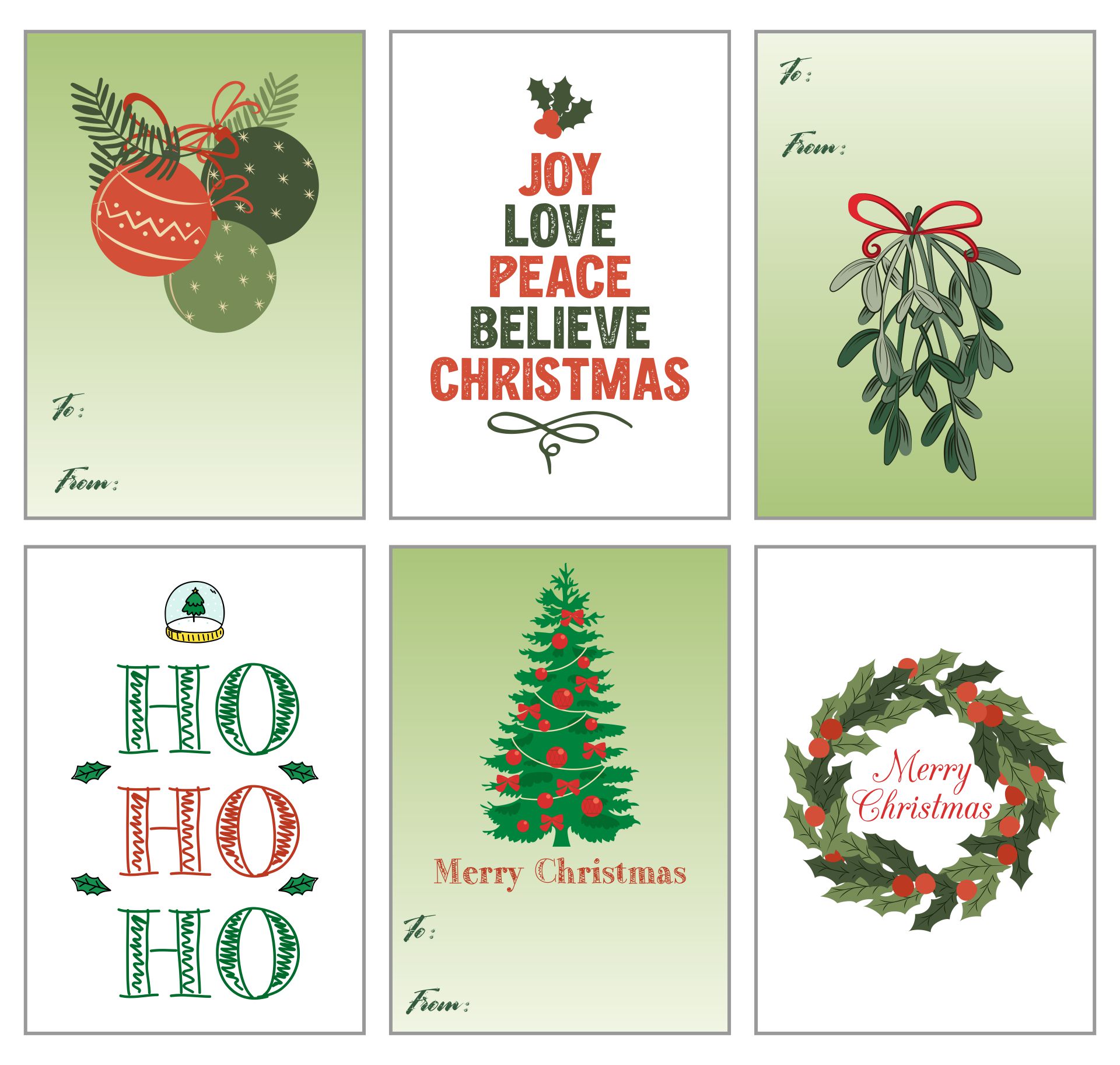 Christmas Printables Pinterest