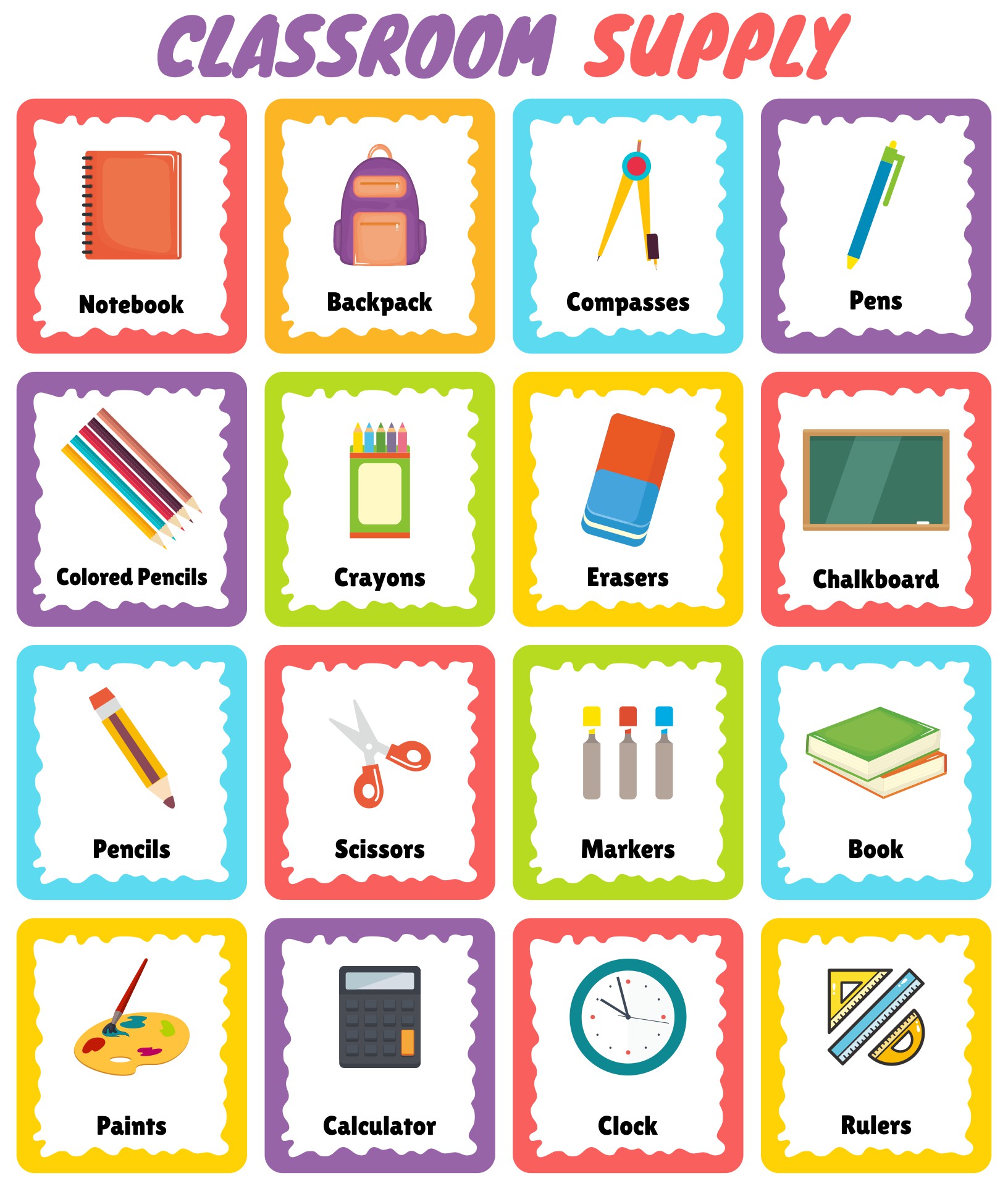 Preschool Classroom Labels  Printable