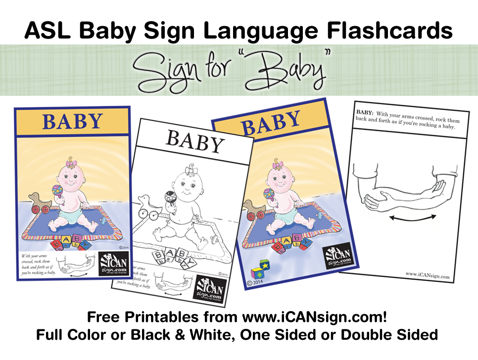 Printable Baby Sign Language Flash Cards