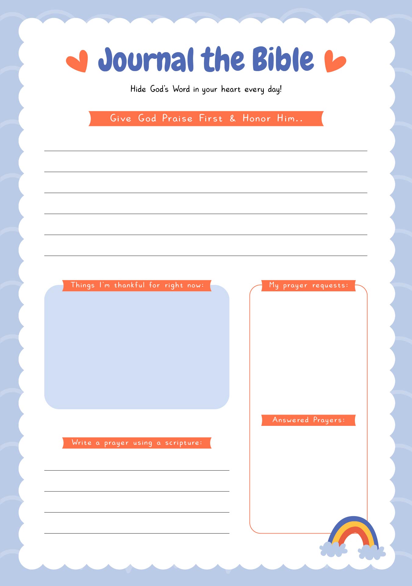 Printable Bible Journal Pages