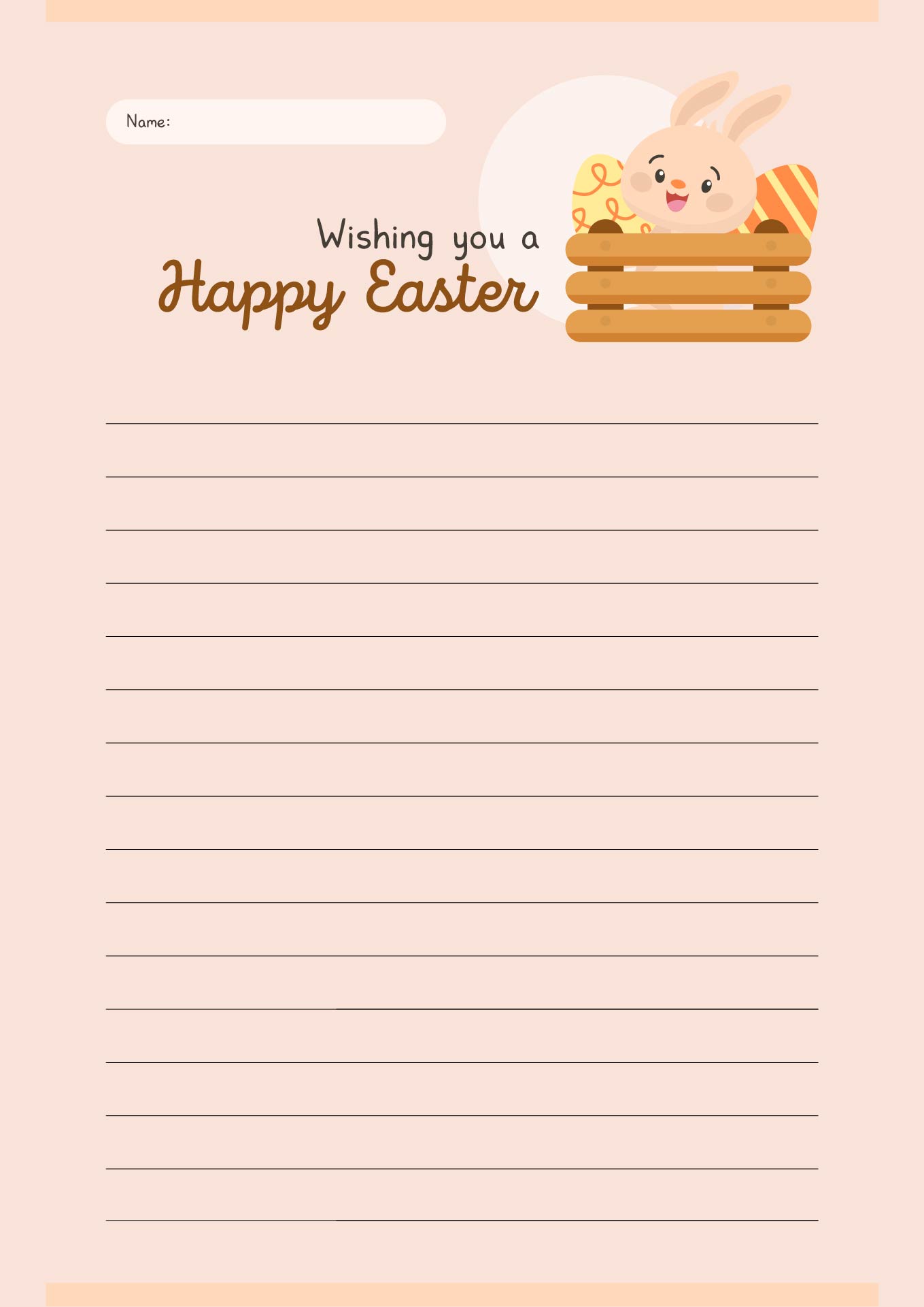 Printable Easter Bunny Stationary