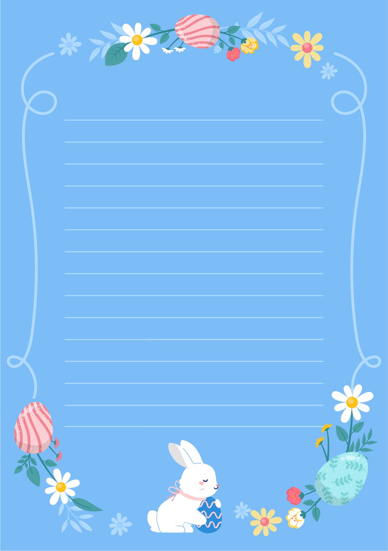 Printable Easter Stationery Borders