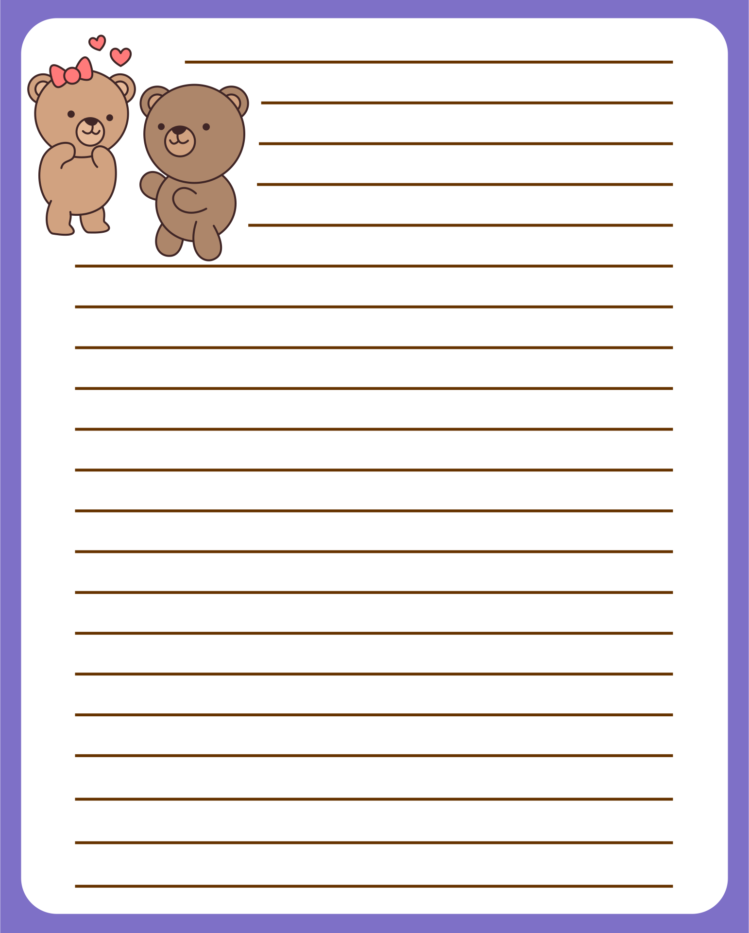 11 Best Free Printable Lined Letter Paper