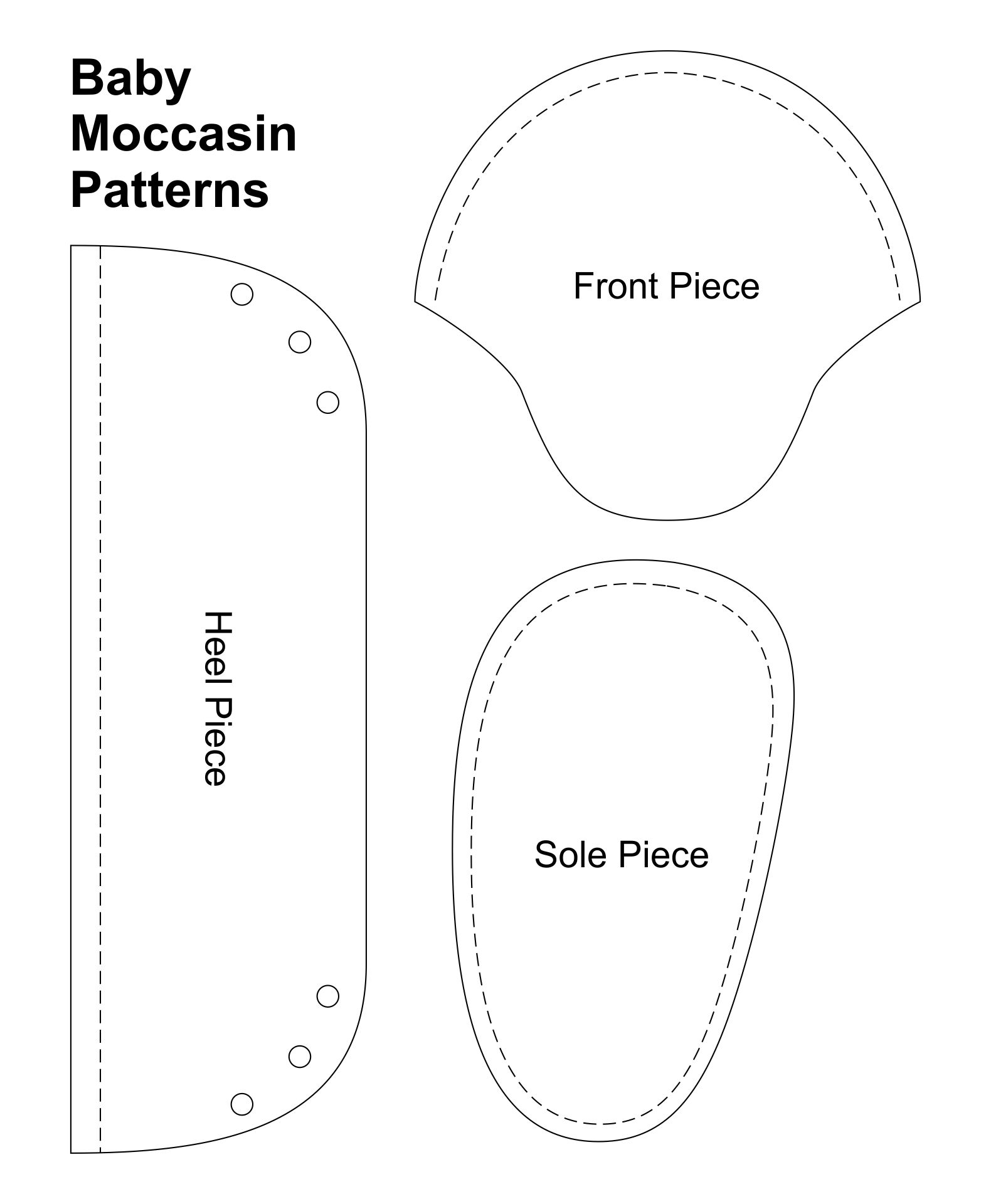 Printable Moccasin Boot Pattern