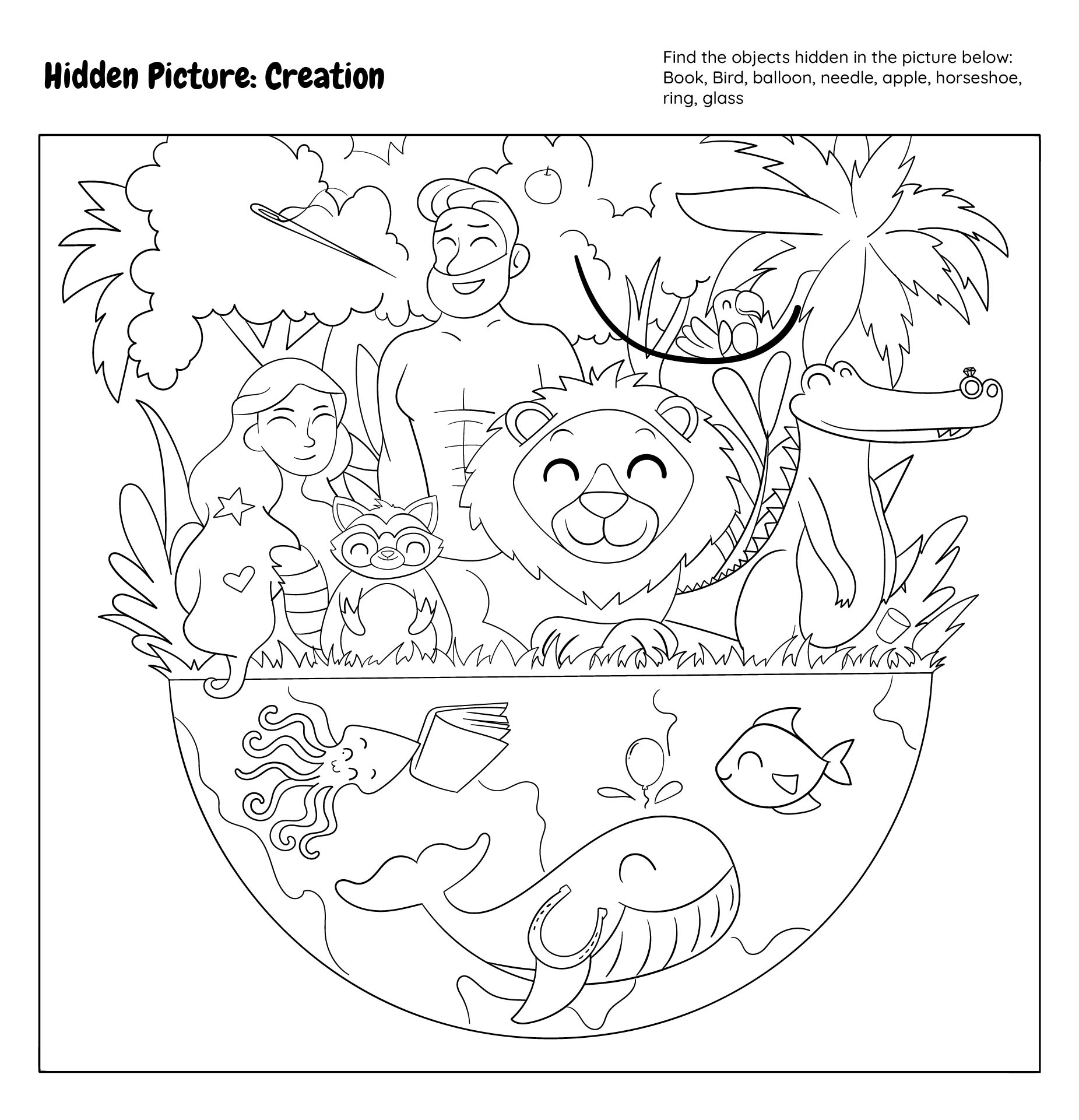 Printable Hidden Object Worksheet Creation