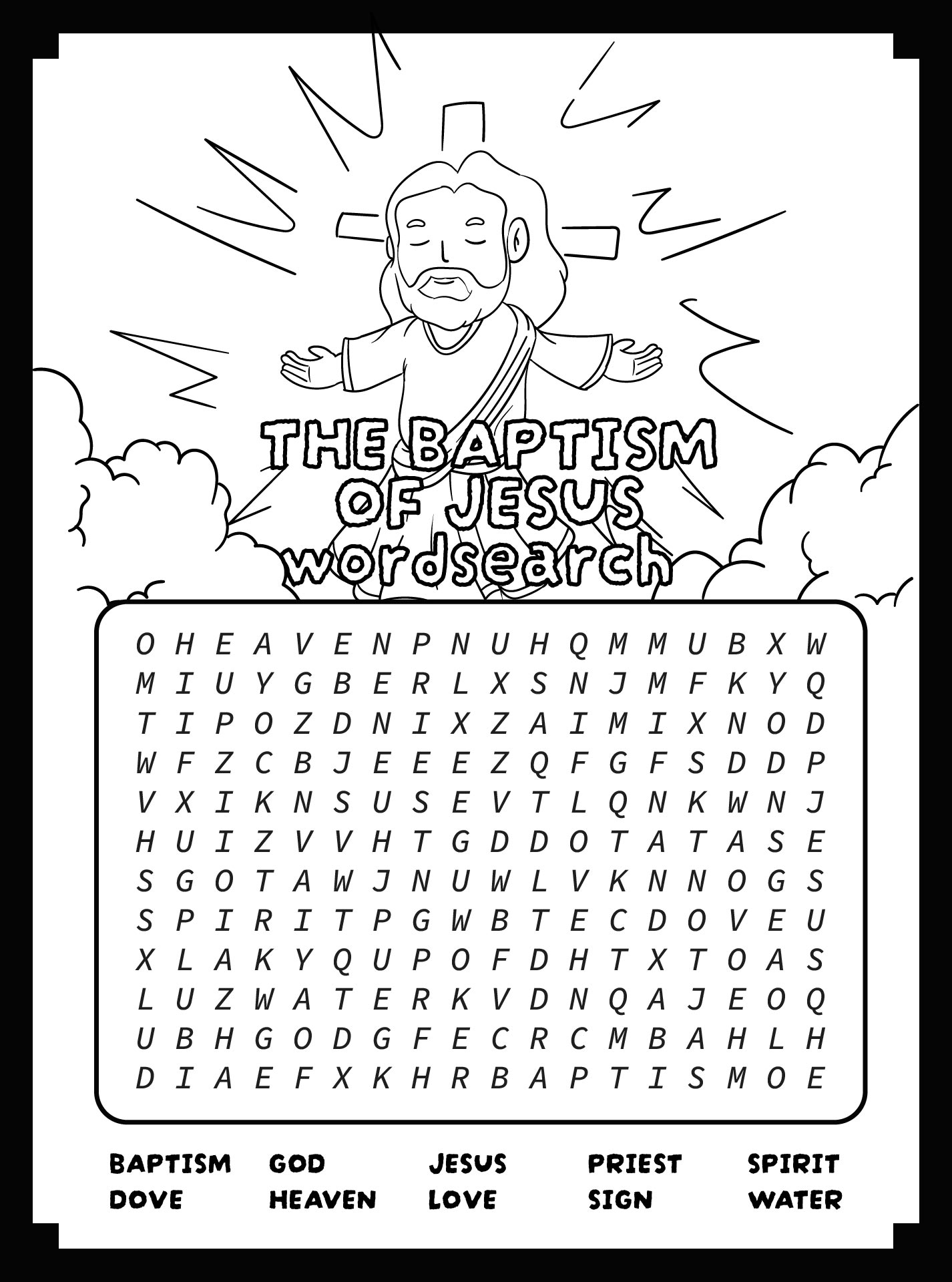 LDS Baptism Coloring Pages