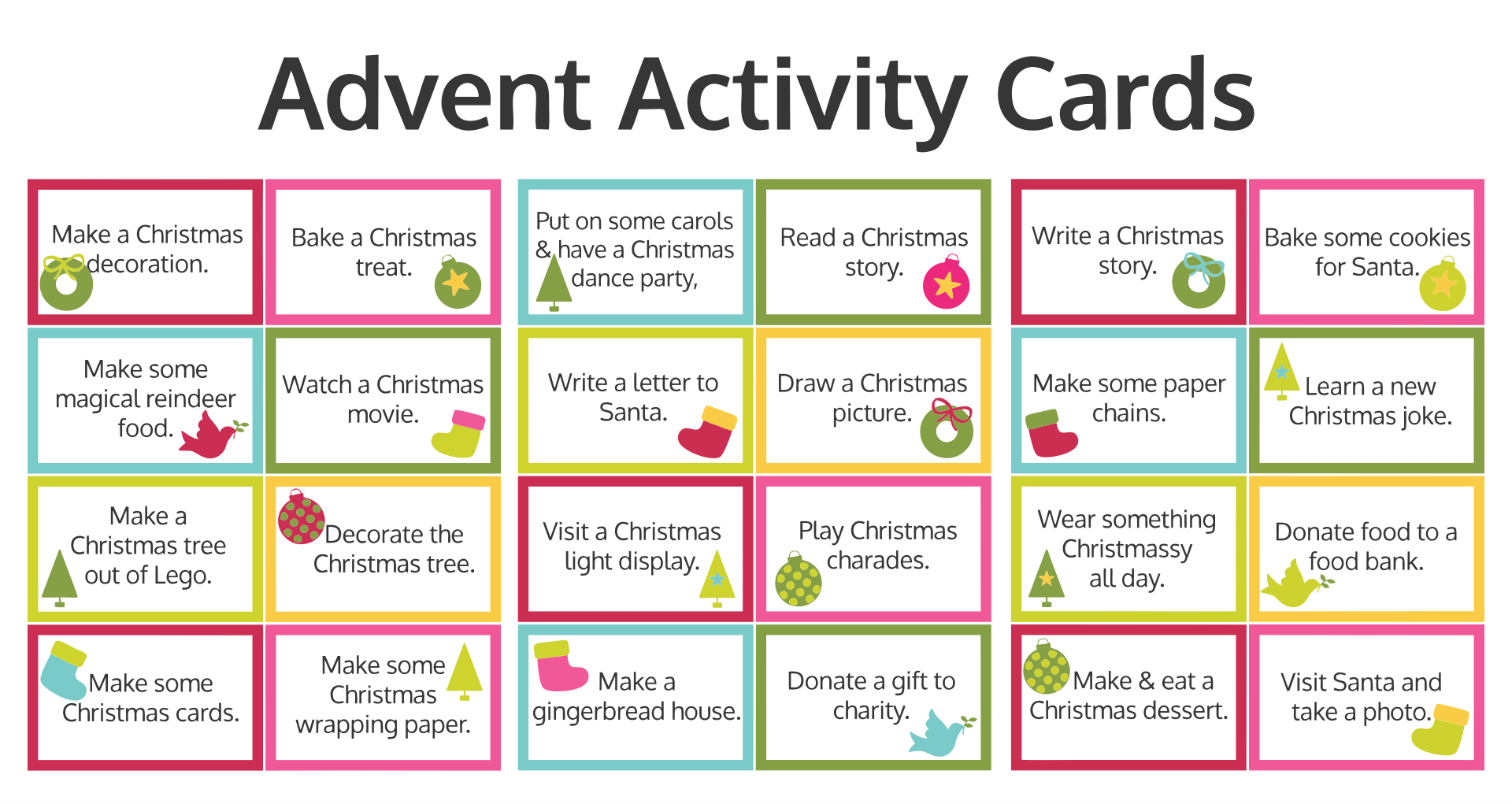 Advent Printable Worksheets