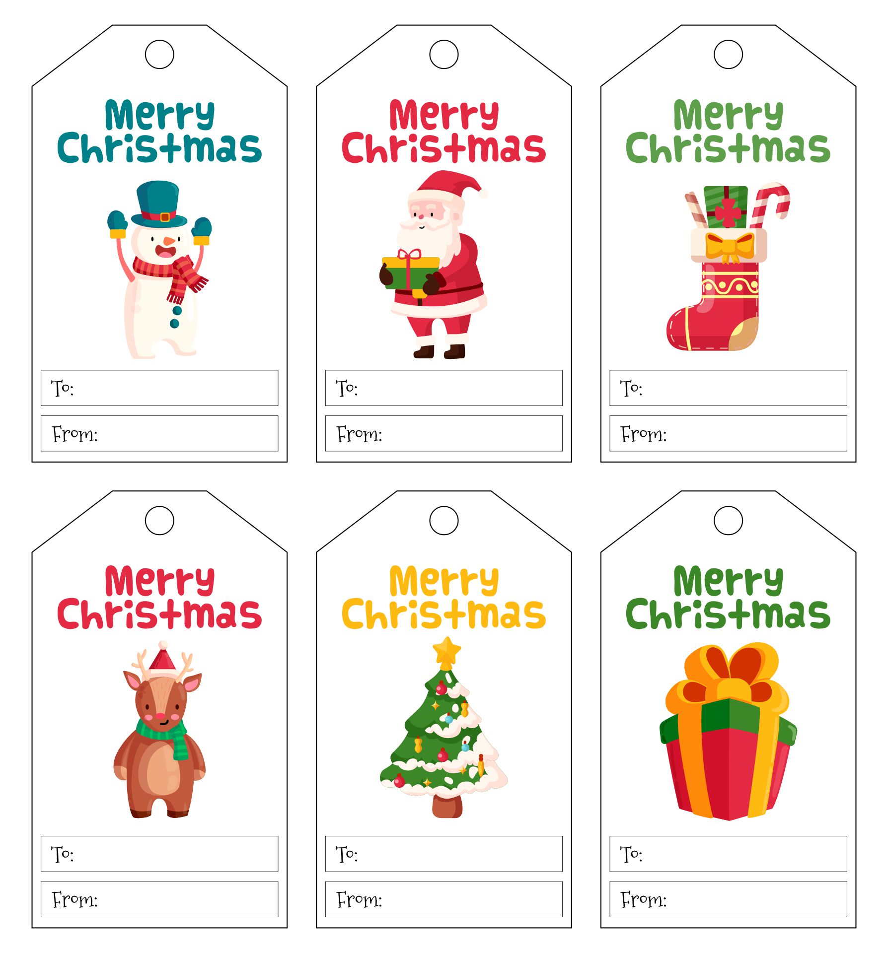 Editable Christmas Tags 10 Free PDF Printables Printablee