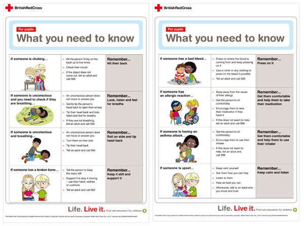 Printable First Aid Information