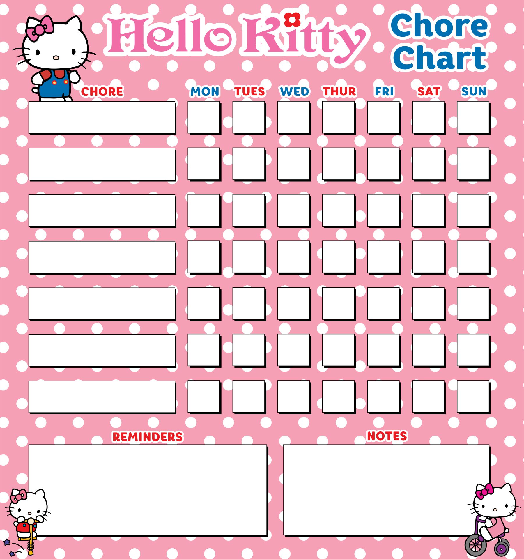 Hello Kitty Chart