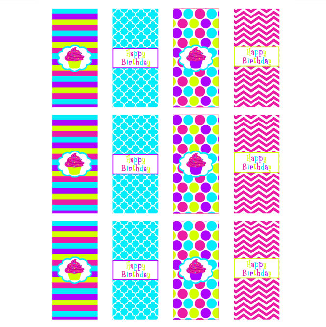 Printable Mini Candy Bar Wrappers