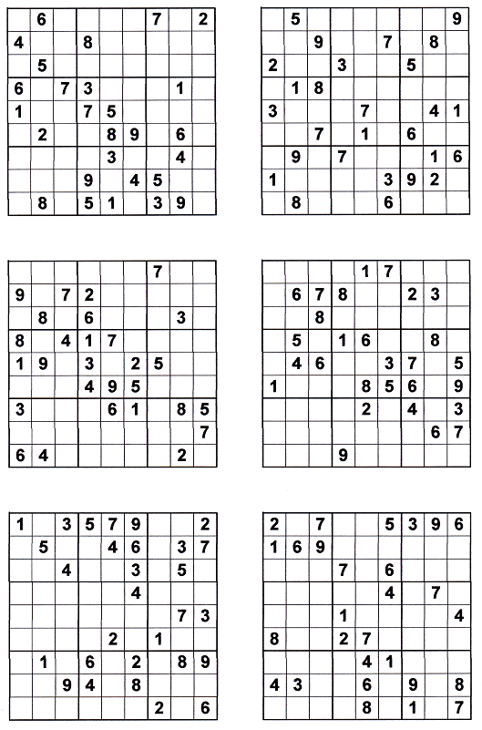 Printable Suduko Worksheets