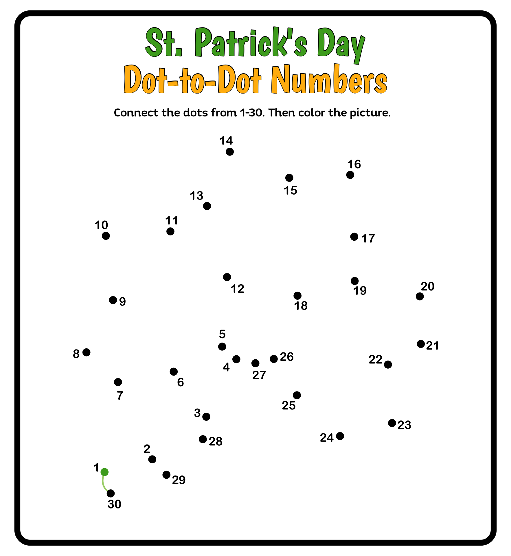St. Patricks Dot-to-Dot