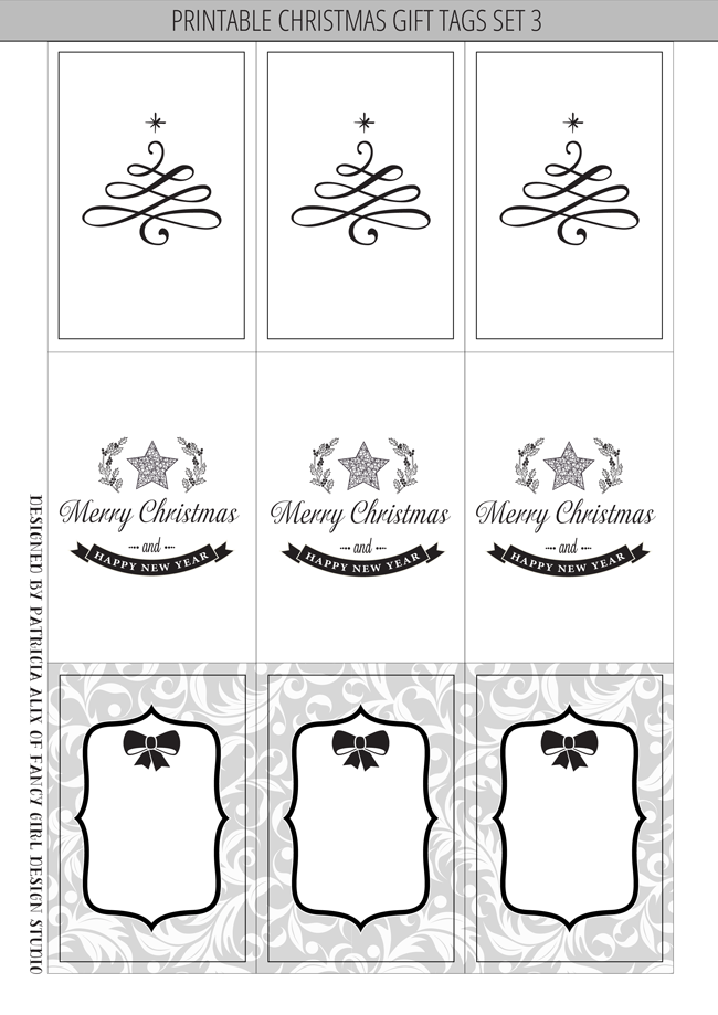 6 Best Images of Black And White Printable Gift Tags - Free Printable ...