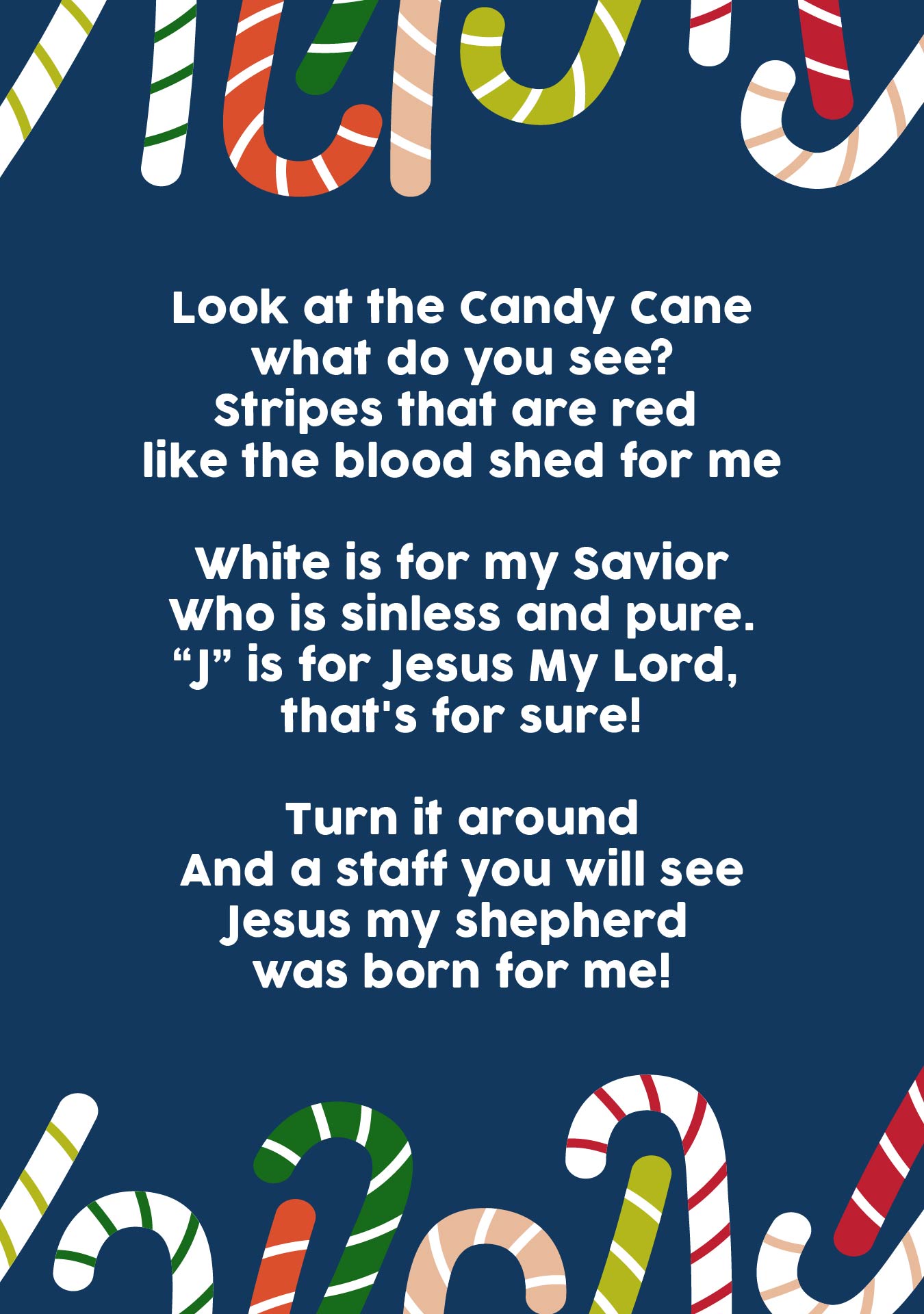 Christmas Candy Cane Poem