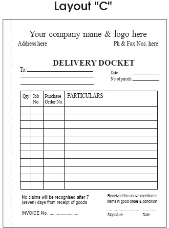 Delivery Docket Template