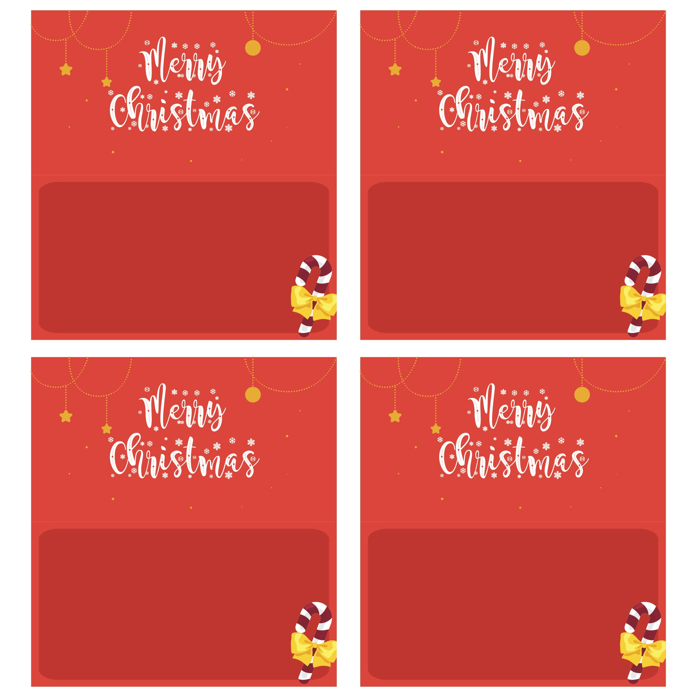 Printable Christmas Place Cards