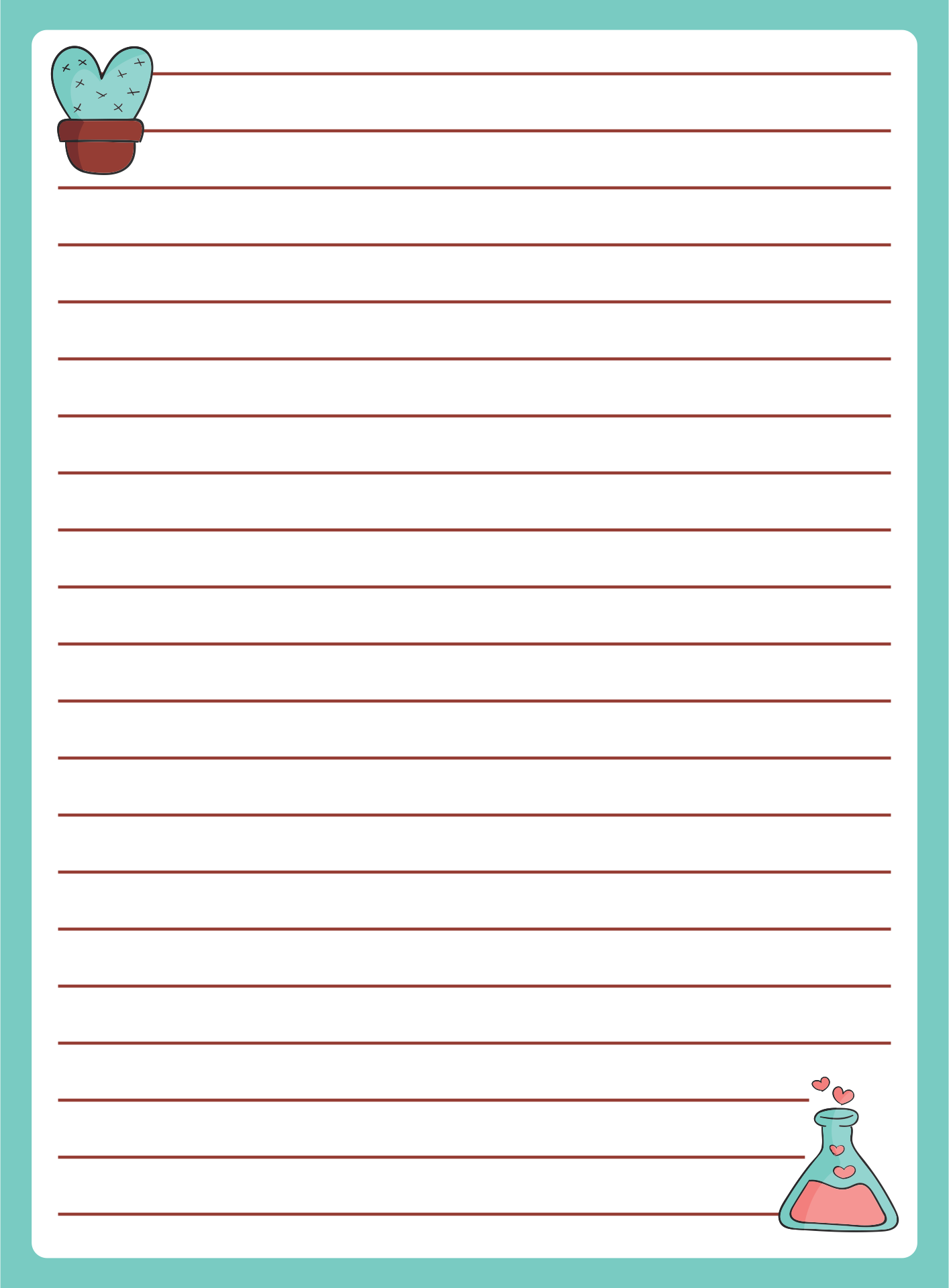 Printable Stationery Paper with Lines