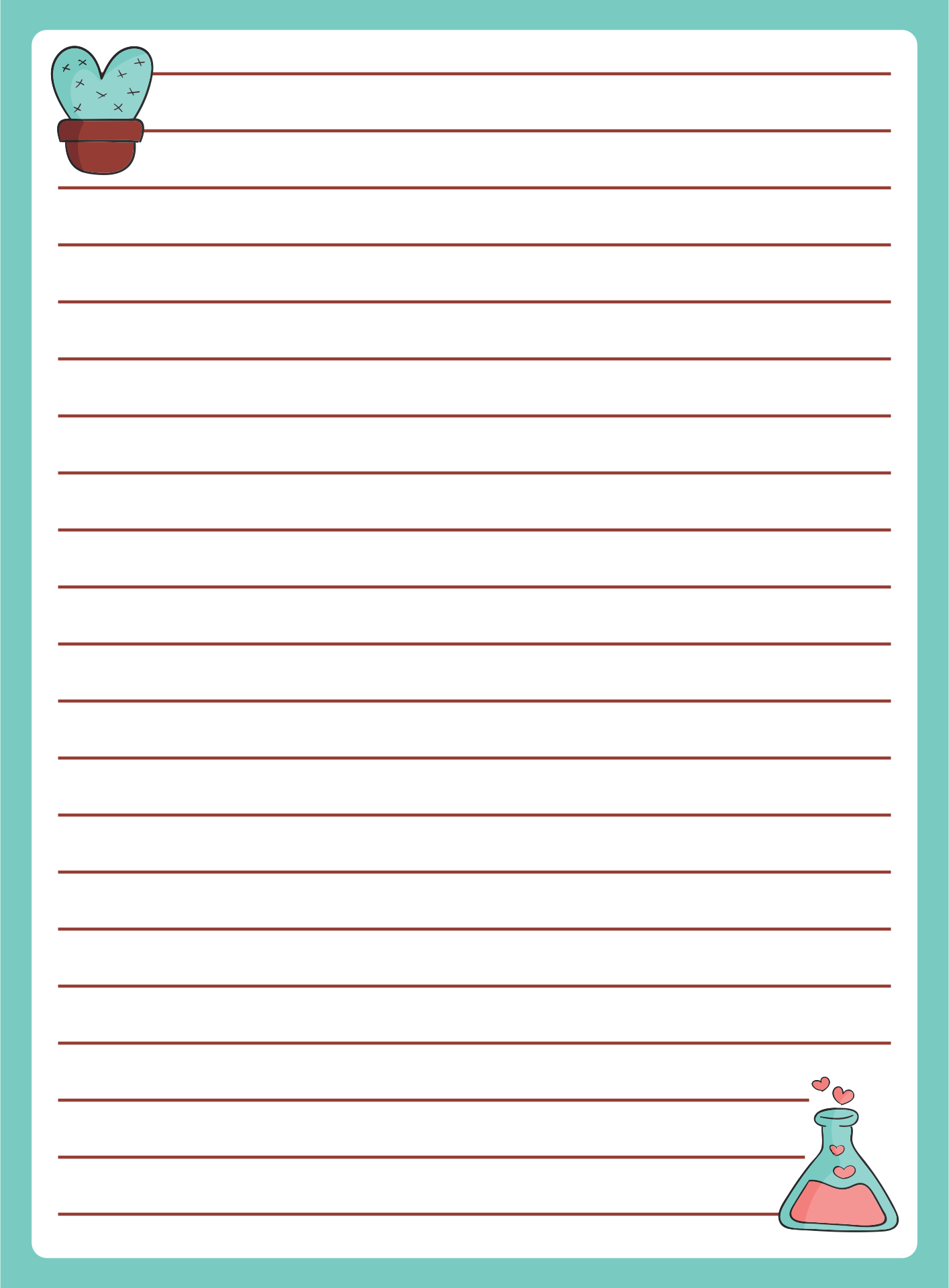 Cute Lined Paper To Print